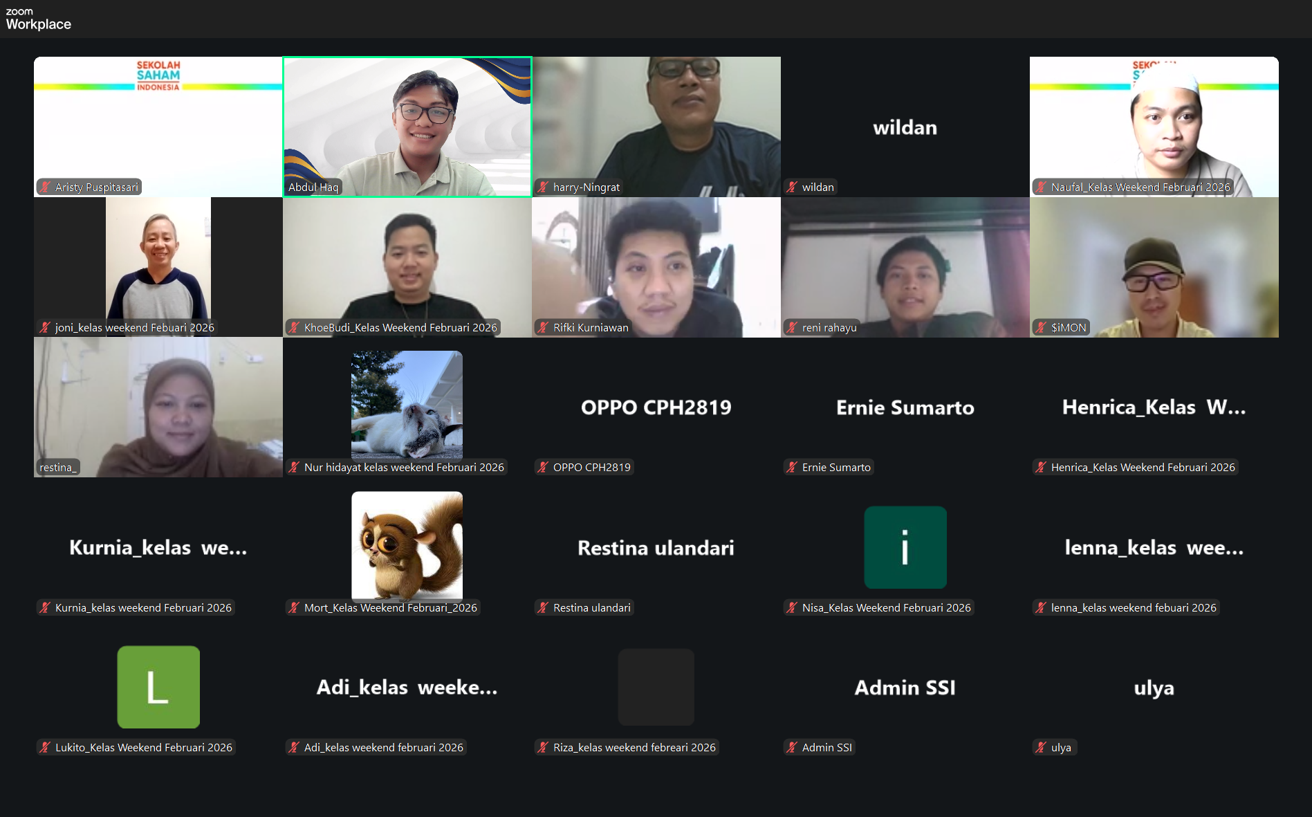 Kelas via Zoom Kelas via Zoom